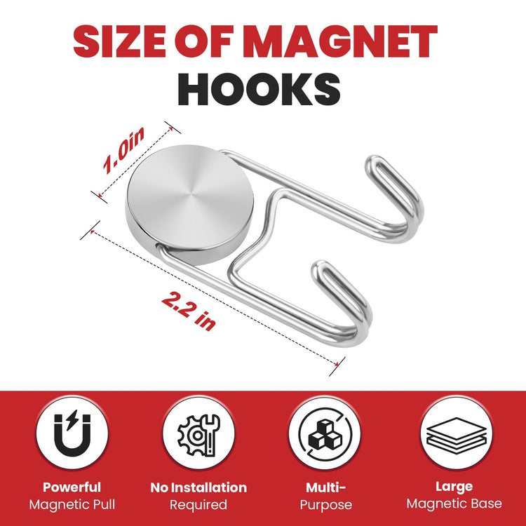 Magnetic Hooks for Cruise Cabins 50Lbs+ Heavy Duty Magnet Hook