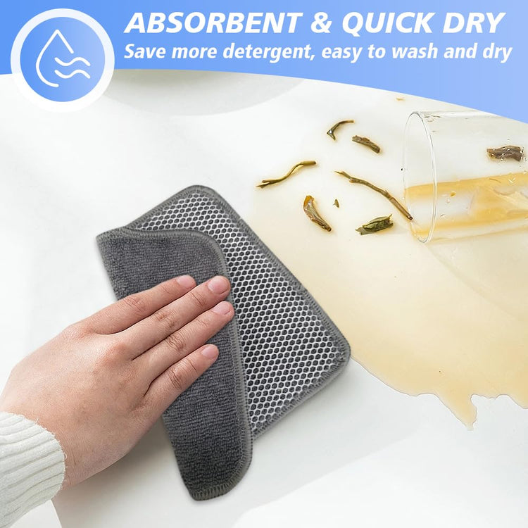 Dish Cloths for Washing Dishes with Scrub Side (9 Count)