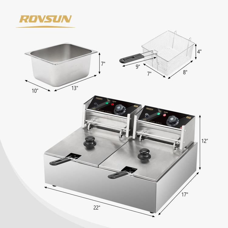 22.8QT 21.6L Electric Deep Fryer
