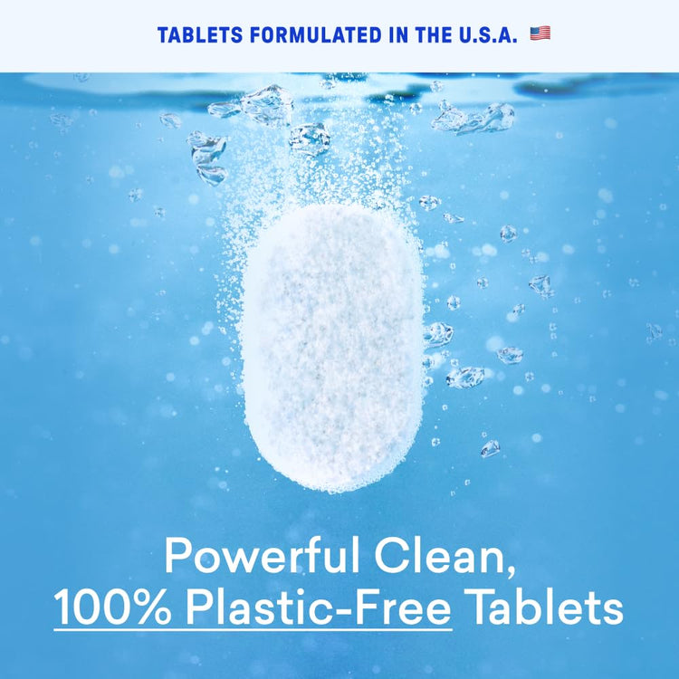 100% Plastic Free Dishwasher Detergent Tablets Set (60 Count)