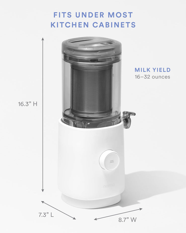 M1 - Plant-Milk Maker - Homemade oat and nut milk - White (32 Fl Oz)