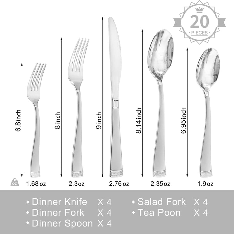 20 Piece Flatware Set (20 Count)