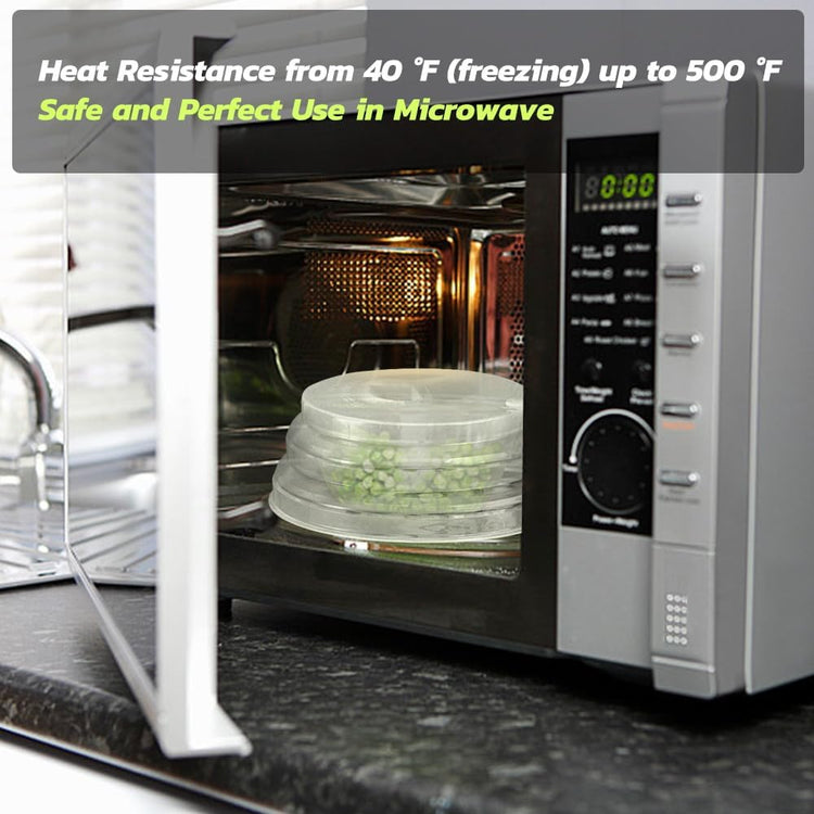 Microwave Cover for Food Microwave Splatter Cover - Silicone Microwave Plate Cover Dish Covers for Microwave Oven Cooking Anti-Splatter Guard Lid with Steam Vents BPA Free