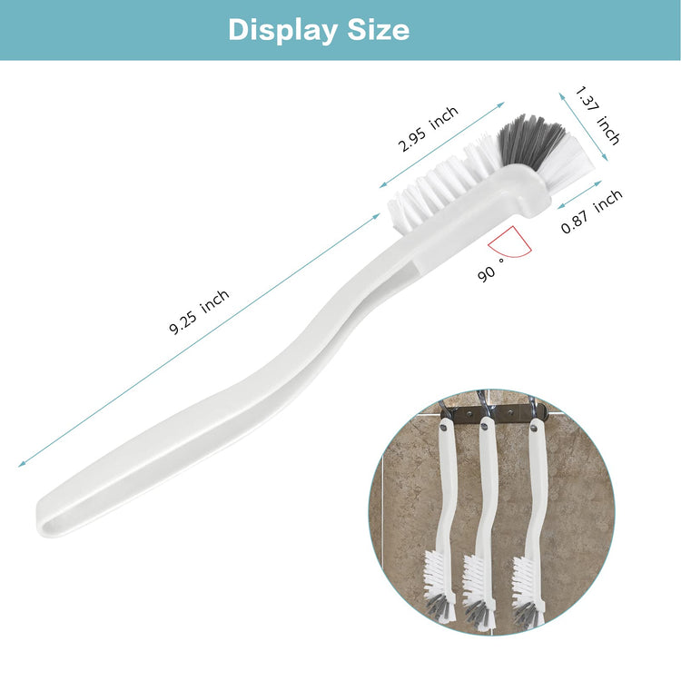 8 Pcs Dish Brush Bottle Bathroom Scrub Brushes Kitchen Cleaning Brush Right Angle Kitchen Brush Sink Household Pot Pan Edge Corners Tile Lines Brush with Stiff Bristles (8 Count)