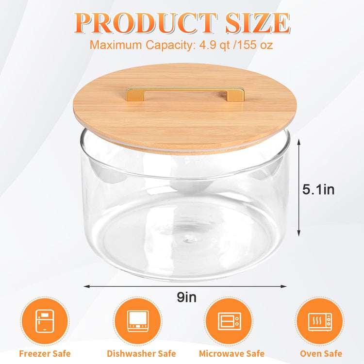 155 oz Glass Trifle Bowl with Lid