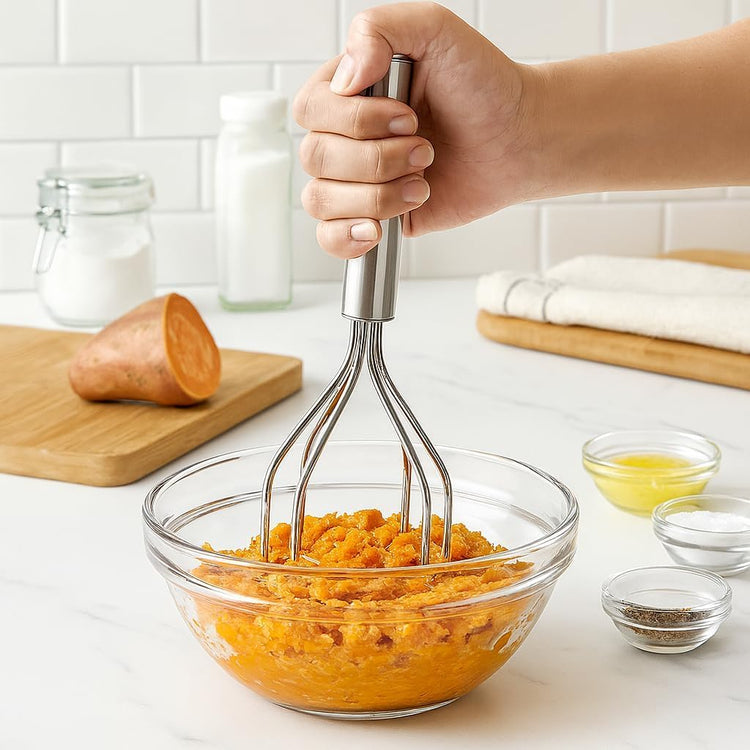 Stainless Steel Ground Beef Smasher Potato Masher Meat Chopper