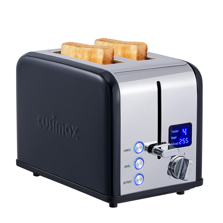 2 Slice Stainless Steel Toaster with Digital LED Display