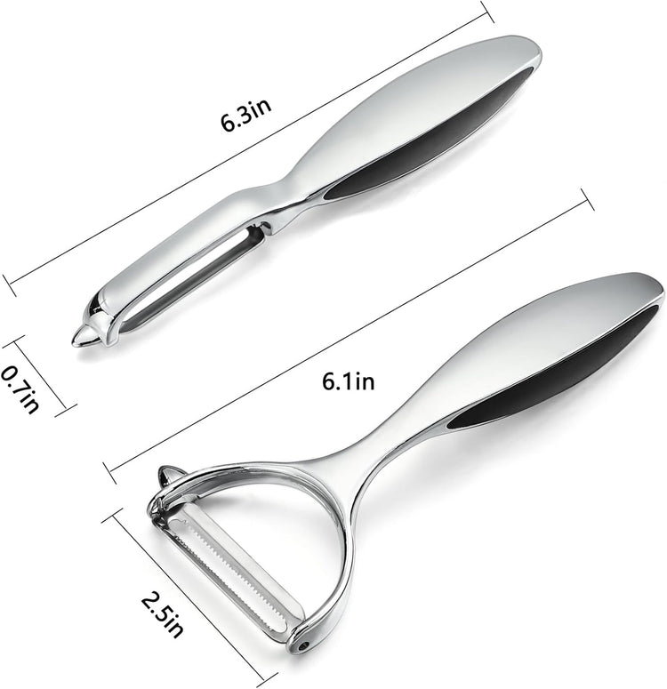Vegetable Peeler Stainless Steel Potato Peelers Y-Shaped and I-Shaped Peelers,Veggie Carrot Fruit Peelers for Home kitchen
