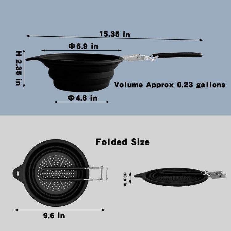 Silicone Collapsible Colander with Handle