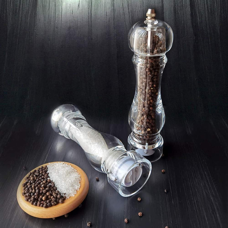 salt and pepper grinder mill set refillable large