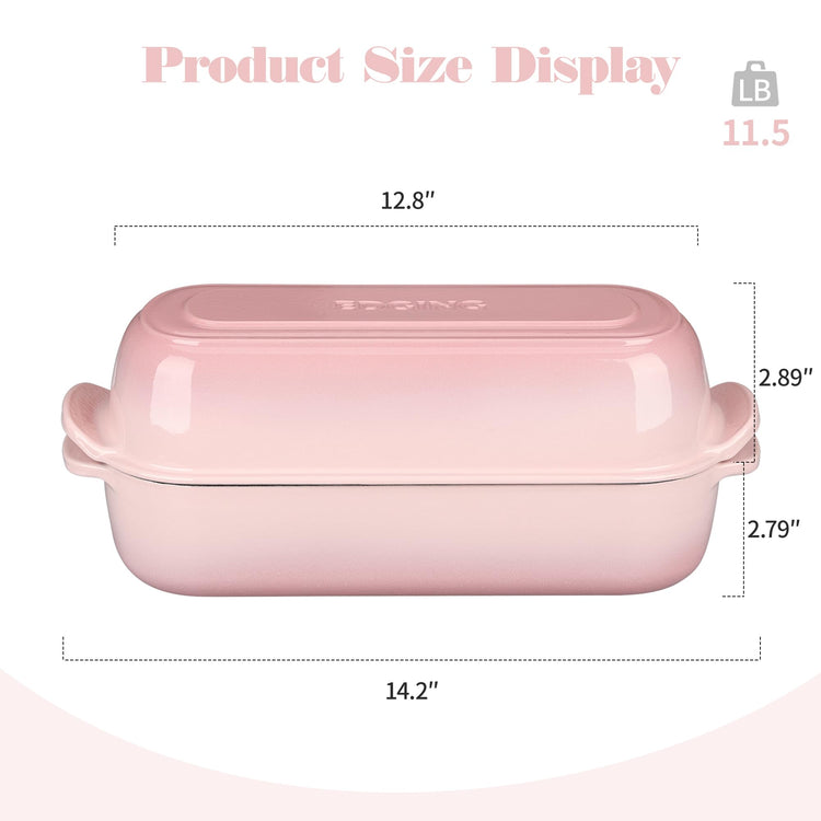Enameled Cast Iron Loaf Pan with Lid