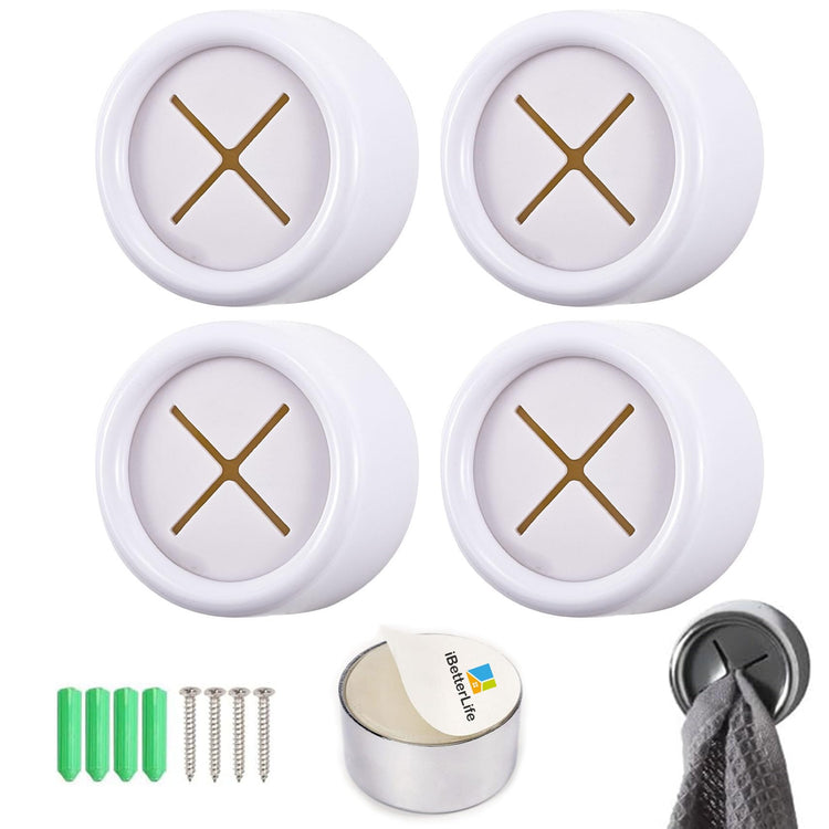 iBetterLife Adhesive Kitchen Towel Hooks (4 Count)