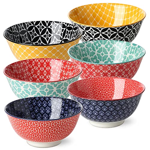 Soup Bowls Set of 6 (Multicolor / 23 OZ)