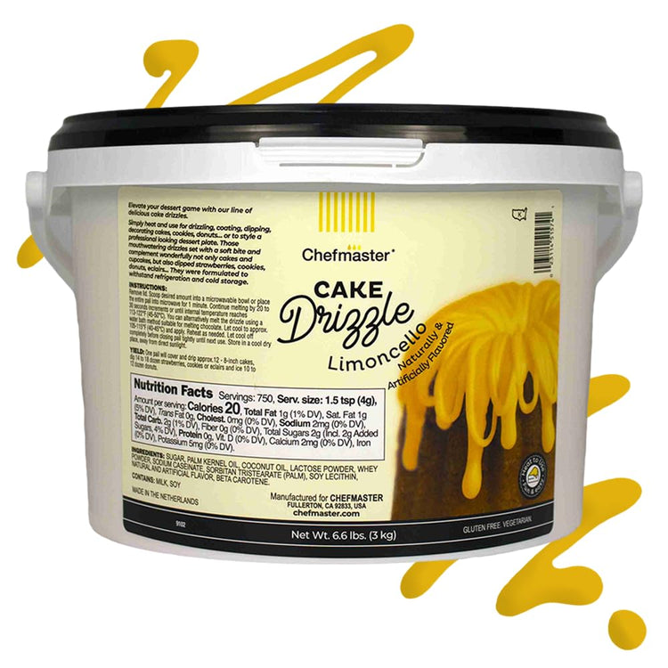 Limoncello Flavored Cake Drizzle by Chefmaster (105.6 Ounce)