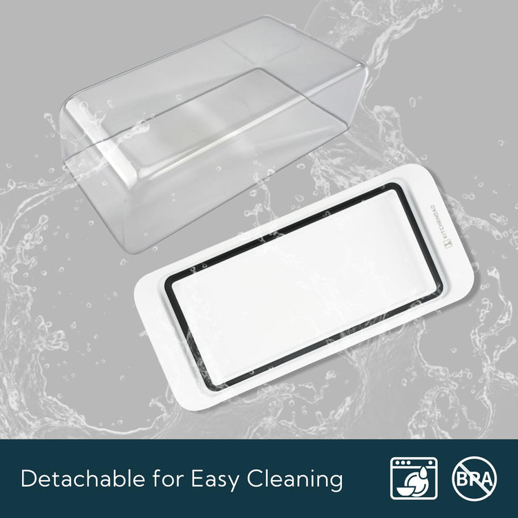 Large Airtight Butter Dish with Lid for Countertop and Fridge