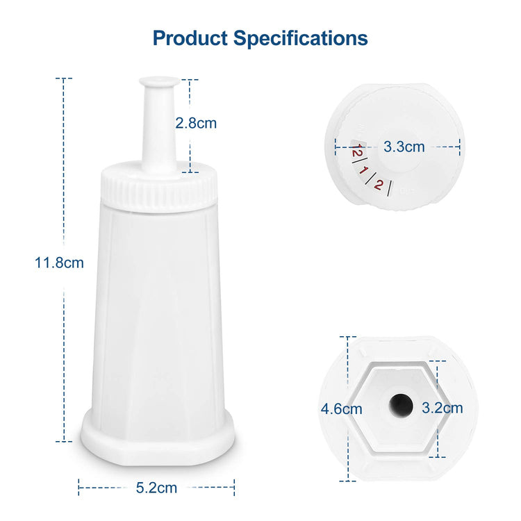 Filter Replacement Water Filter Compatible with Breville Sage Claro Swiss For Oracle (2 Count)