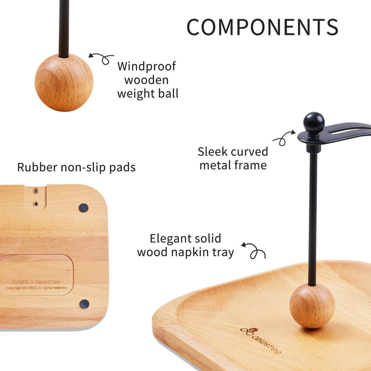North American Beech Napkin Holder for Table