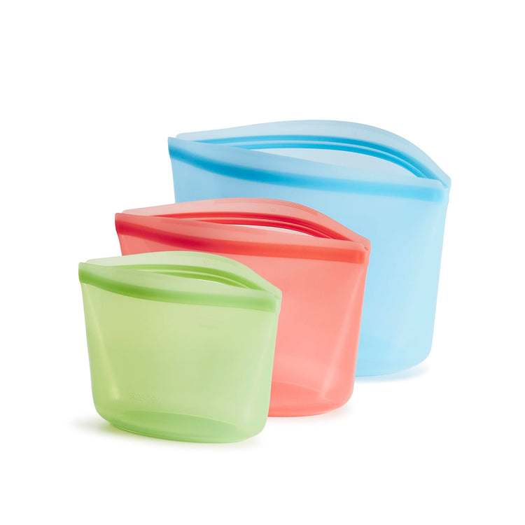 Premium Reusable Silicone Bags and Lunch Bag (3 Count)