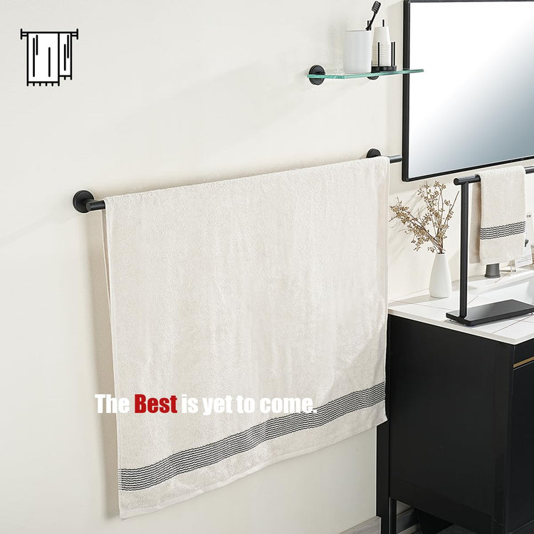 Bath Towel Bar Black