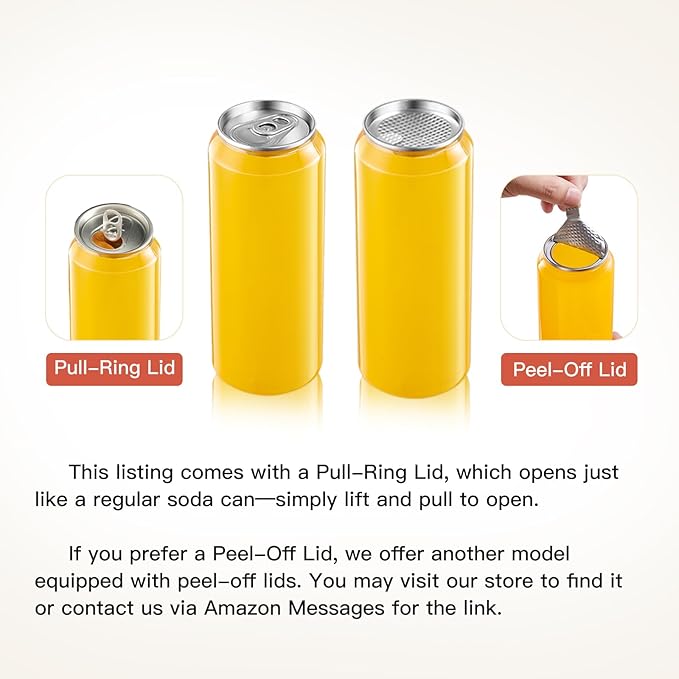 16.9OZ(500ml) Disposable Juice Bottles 100 Pack - Plastic Sealable Can Cups with Lids for Boba, Smoothie, Drinking, Clear Beverage Container with Easy Open Lids