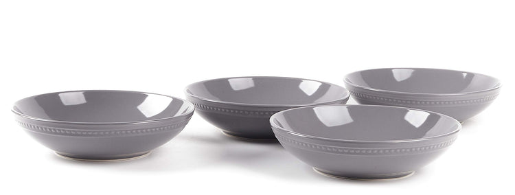 HomeVSS 16 Piece Pearl Dots Stoneware Dinnerware Set