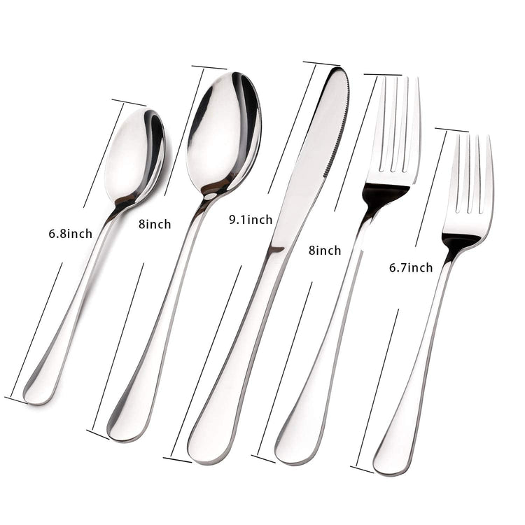 Silverware Set for 8 with Serving Utensils (45 Count)