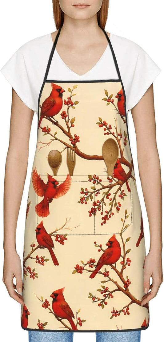 Women Men Bib Aprons Chef Cooking Aprons with Pockets for Kitchen Cooking BBQ Baking Grilling