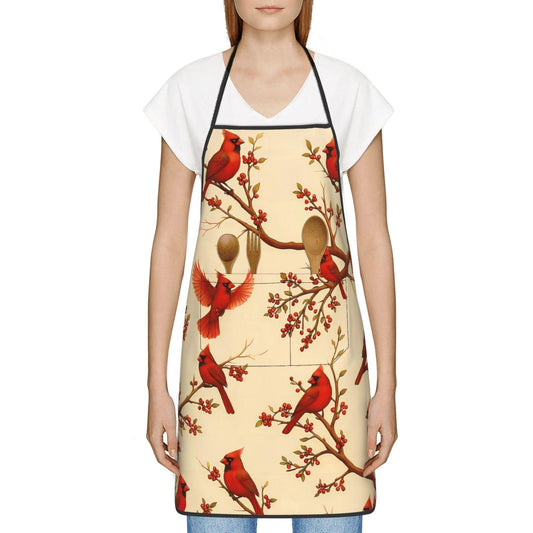 Red Cardinal Chef Apron For Women