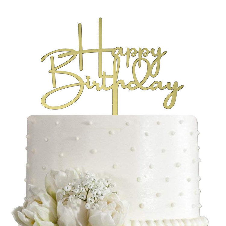 Happy Birthday Cake Topper for Birthday Party Decorations