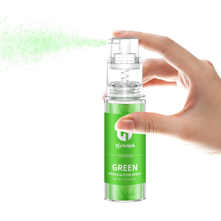 Green Edible Glitter Spray