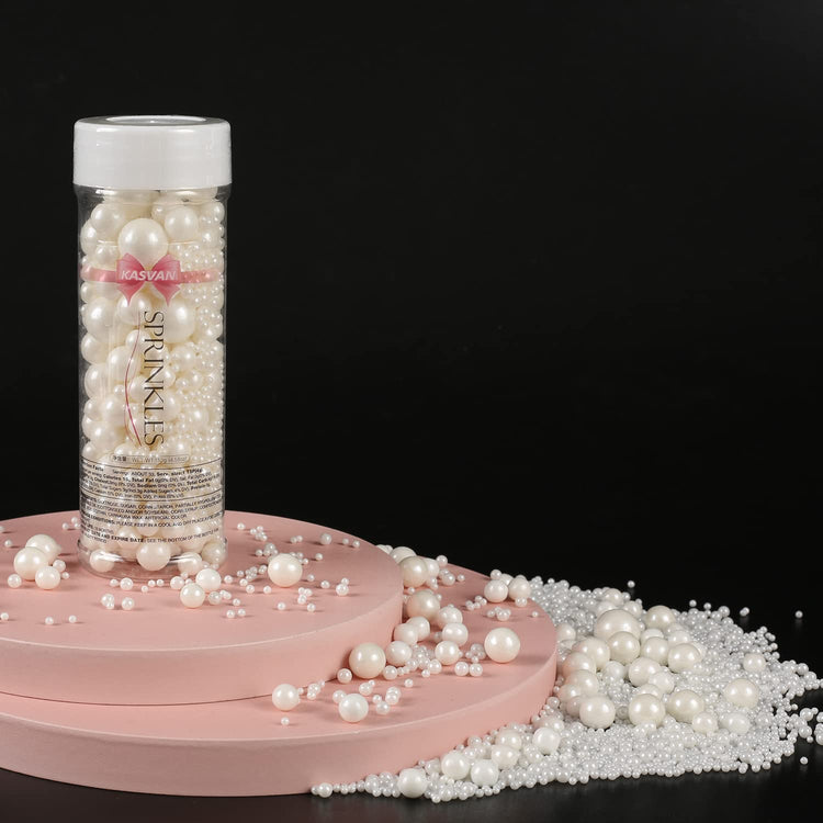 White Pearl Sugar Sprinkles (4.58 Ounce)