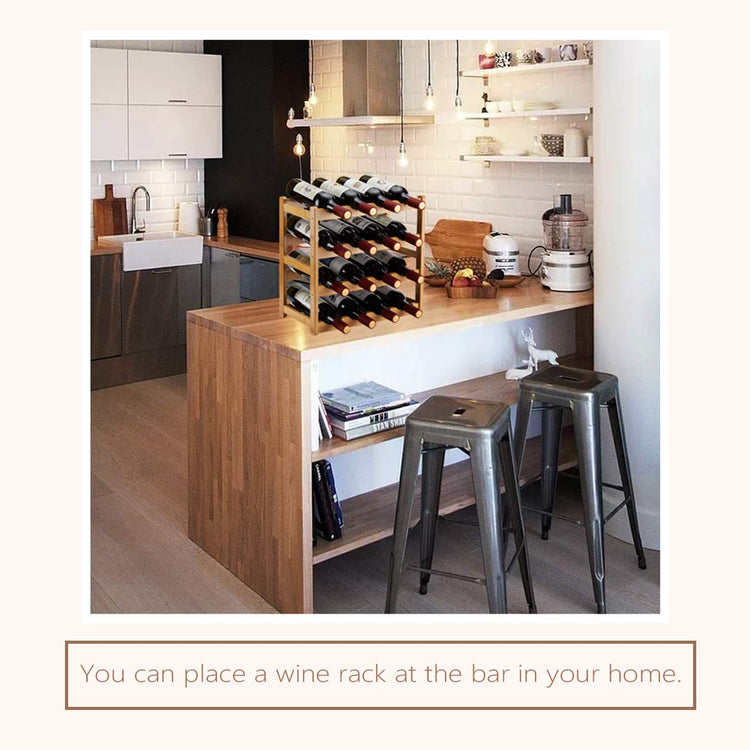 Bamboo Wine Rack (16 Count)