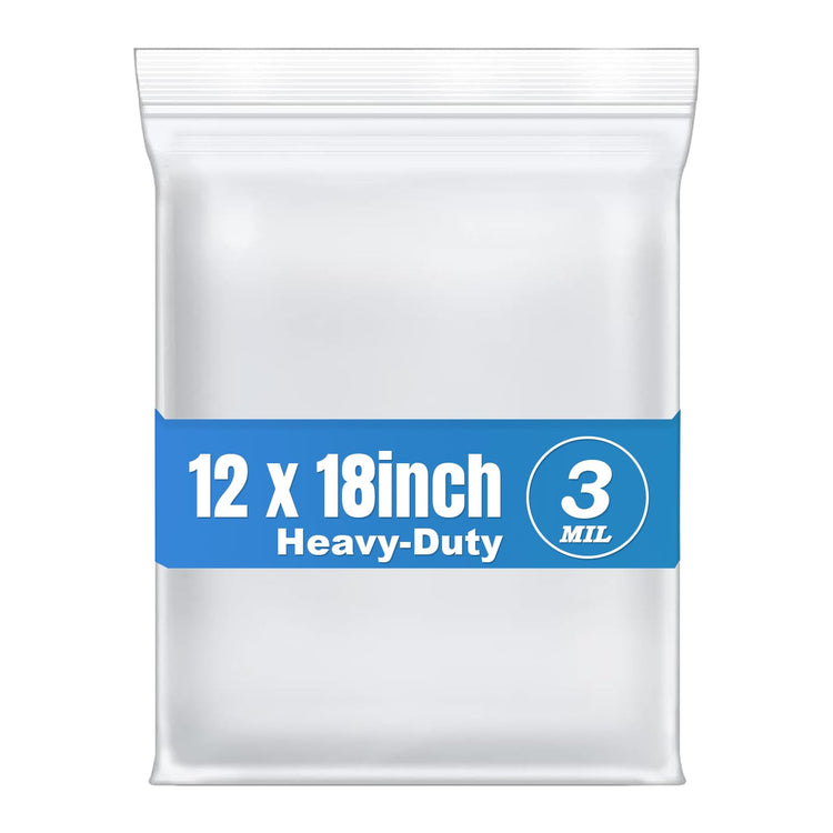 30Pcs 12"x18" Thick 3Mil Large Clear Reclosable Zip Seal Lock Plastic Bags (30 Count)