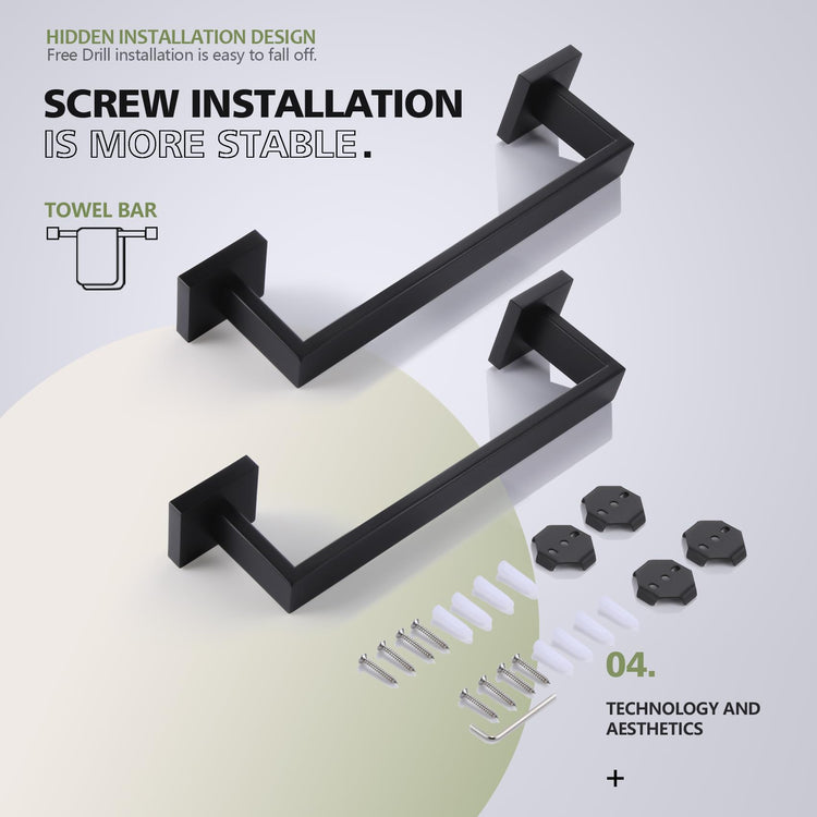 12 Inch Single Towel Bar (2 Count)