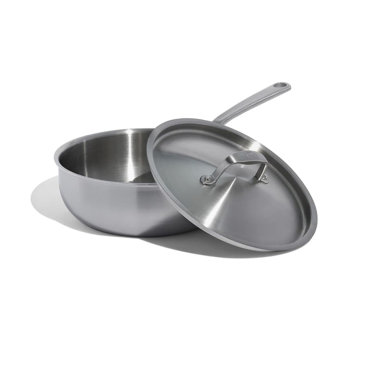 Cookware 3 Quart Stainless Steel Saucier Pan