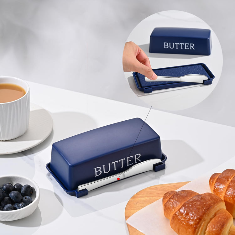 Butter Dishes With Lid And Stainless Steel Knife
