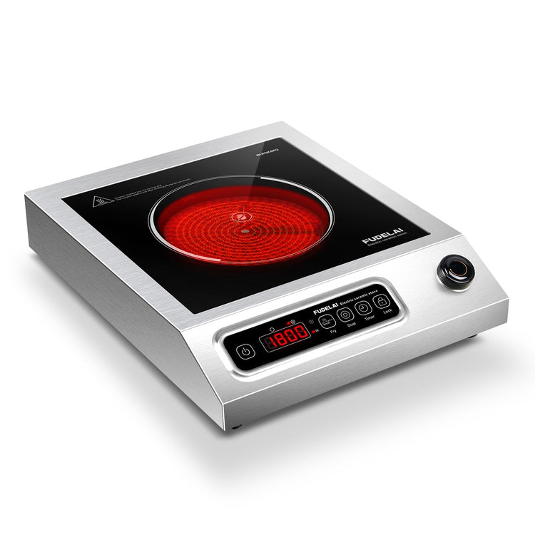 1800W Hot Plate Electric Induction Cooktop Portable Infrared Burner