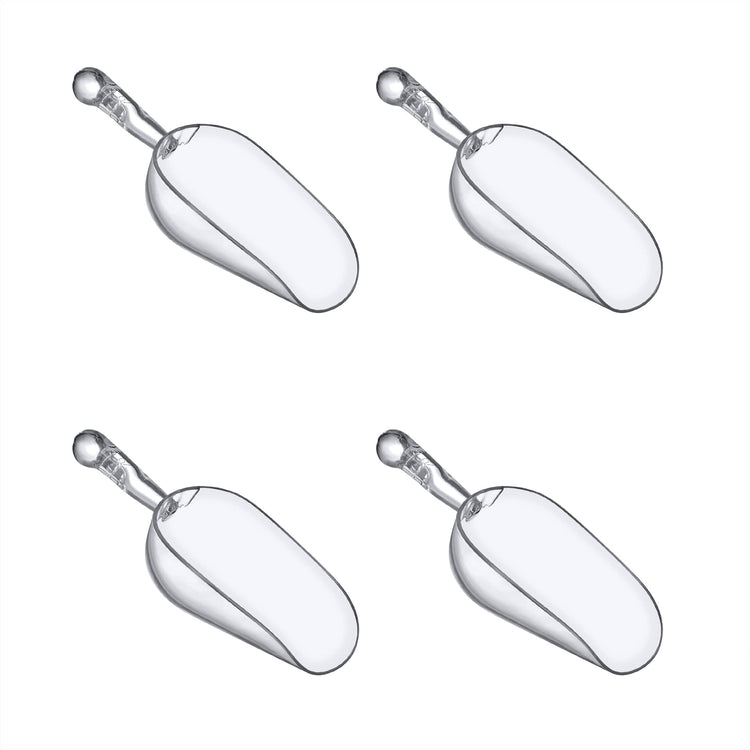 Elsa - 5-Ounce Plastic Ice Scoops (Set of 4), Plastic Utility Scoops, BPA-Free, Food-Grade, Shatter-Proof, Good for Kitchen and Restaurant, Perfect for Home and Commercial Use (4 Count)