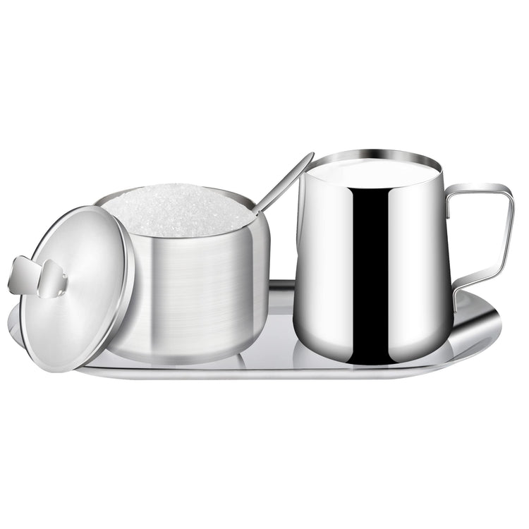 Stainless Steel Sugar and Creamer Set
