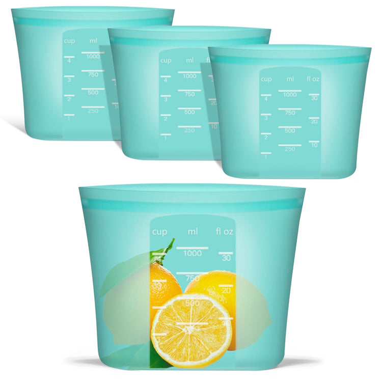Reusable Freezer Bags Quart Size (4 Count)