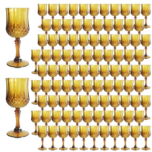 100Pack Plastic Wine Glasses (100 Count)