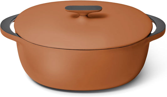 Caraway Enameled Cast Iron Dutch Oven - 8qt Dutch Oven With Lid - 3 Layer Enamel Coating - No Seasoning Required - Compatible With All Stovetops - Oven Safe - No Forever Chemicals - Rust - Nestoria