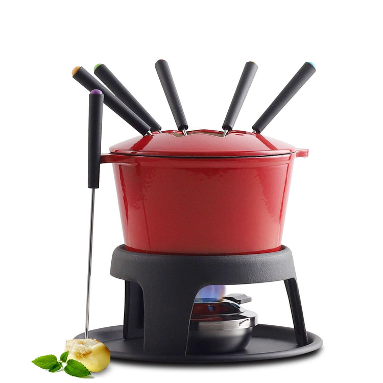 Cast Iron Cheese Fondue Pot for Chocolate Fondue Pot