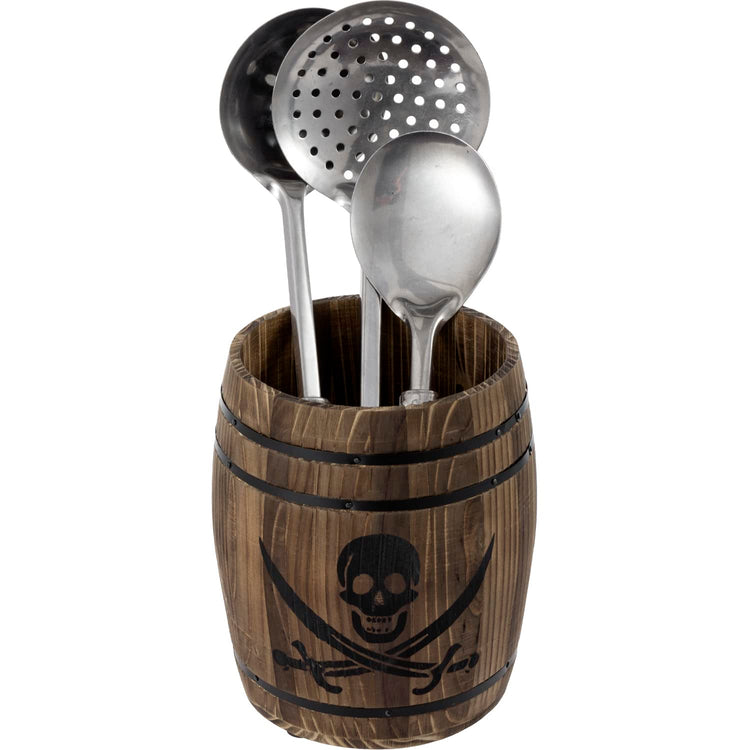 Pirate Rum Cask Utensil Crock