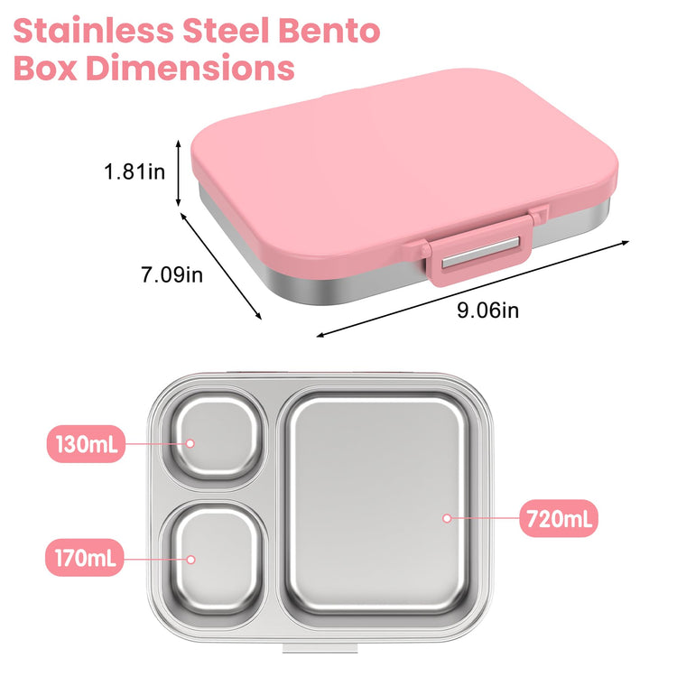 Stainless Steel Bento Lunch Box for Kids
