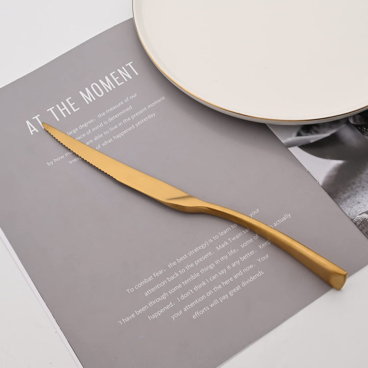 Golden Silverware Set