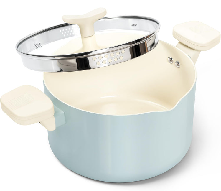 6 Qt Ceramic Nonstick Pasta Pot with Strainer Lid