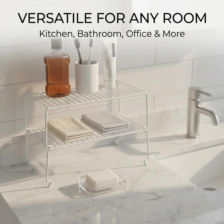 4 Pack Kitchen Cabinet Shelf Riser (4 Count)