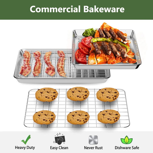 1 8 Baking Sheet Pan Cooling Rack Set