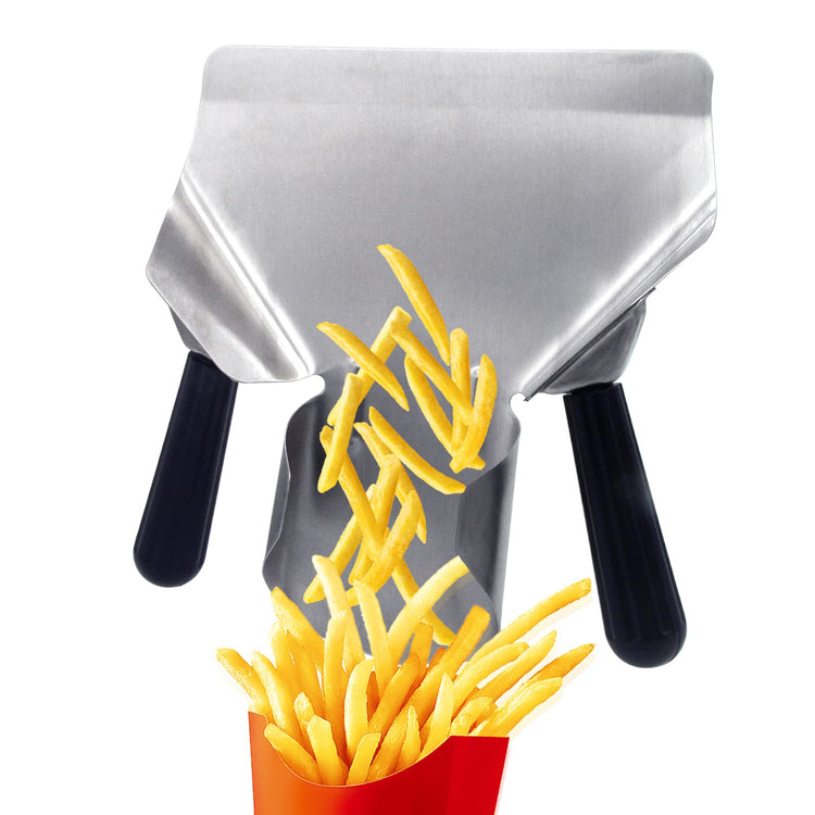 Double Handle Stainless Steel Popcorn & French Fry Scoop
